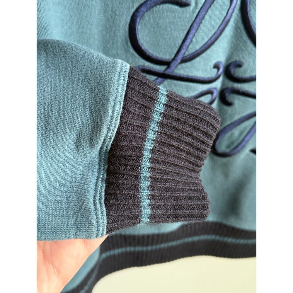 Loewe Anagram Embroidered Cotton Jersey  Sweatshirt Duck Blue Women's Medium - Picture 5 of 7